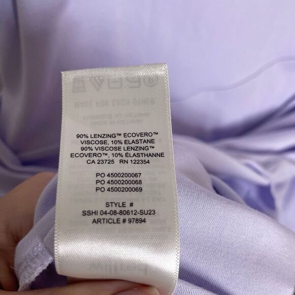 Wilfred Aritzia Saturn Mini Dress Women's XS Lavender Purple Wrap Asymmetrical - Picture 5 of 9